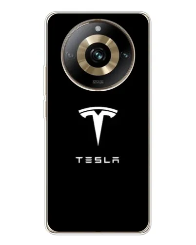 Чехол для Realme 11 Pro 5G с картинкой «Tesla White Logo»