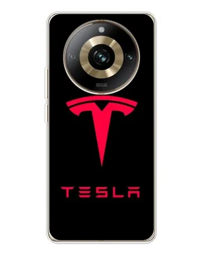 Чехол для Realme 11 Pro 5G с картинкой «Tesla Red Logo»