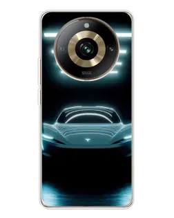 Чехол для Realme 11 Pro 5G с картинкой «Tesla в неоне»