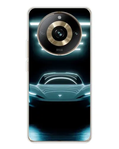 Чехол для Realme 11 Pro 5G с картинкой «Tesla в неоне»