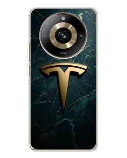Чехол для Realme 11 Pro 5G с картинкой «Мраморная Tesla Gold»