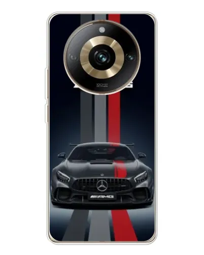 Чехол для Realme 11 Pro 5G с картинкой «Mercedes — белый карбон»