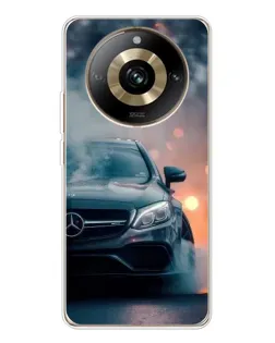 Чехол для Realme 11 Pro 5G с картинкой «Mercedes — ночной город»