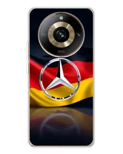 Чехол для Realme 11 Pro 5G с картинкой «Mercedes — флаг Германии»