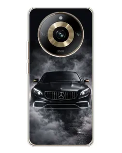 Чехол для Realme 11 Pro 5G с картинкой «Mercedes в дыму»