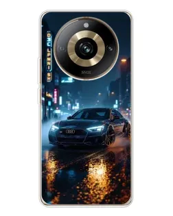 Чохол для Realme 11 Pro 5G з картинкою «Нічне місто та Audi» Чохол для Realme 11 Pro 5G з картинкою «Нічне місто та Audi»