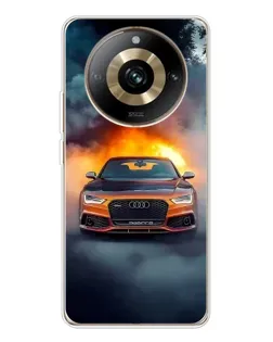 Чохол для Realme 11 Pro 5G з картинкою «Audi у вогняному диму» Чохол для Realme 11 Pro 5G з картинкою «Audi у вогняному диму»