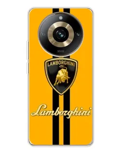 Чехол для Realme 11 Pro 5G с картинкой «Lamborghini Stripe желтый»