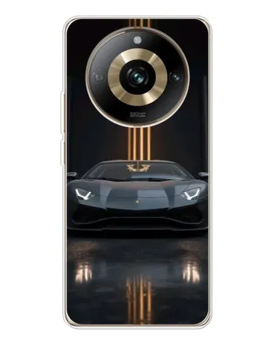 Чехол для Realme 11 Pro 5G с картинкой «Lamborghini золотые линии»