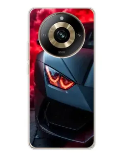 Чехол для Realme 11 Pro 5G с картинкой «Lamborghini красное сияние»