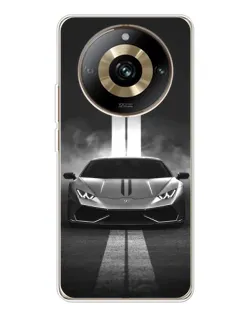 Чехол для Realme 11 Pro 5G с картинкой «Lamborghini симметрия дорог»