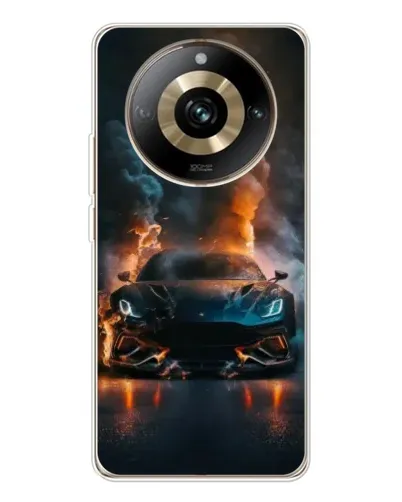 Чехол для Realme 11 Pro 5G с картинкой «Lamborghini дымная эстетика»