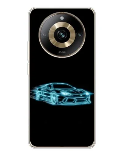 Чехол для Realme 11 Pro 5G с картинкой «Неоновый контур Lamborghini»