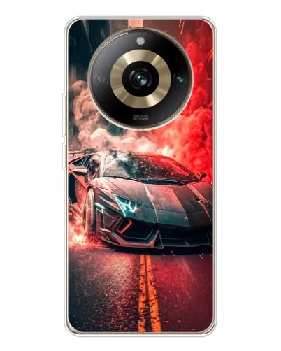 Чехол для Realme 11 Pro 5G с картинкой «Lamborghini красный дым»