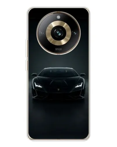 Чехол для Realme 11 Pro 5G с картинкой «Черный Lamborghini Aventador»