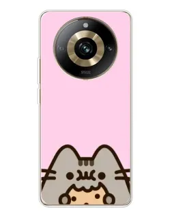 Чехол для Realme 11 Pro 5G с картинкой «Pusheen и печенье»