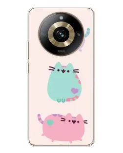 Чехол для Realme 11 Pro 5G с картинкой «Pusheen трио»
