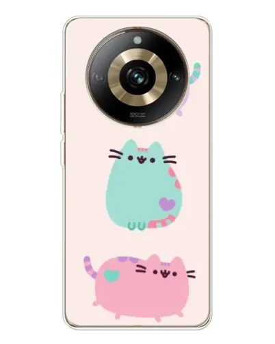 Чехол для Realme 11 Pro 5G с картинкой «Pusheen трио»