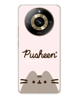 Чехол для Realme 11 Pro 5G с картинкой «Pusheen логотип»