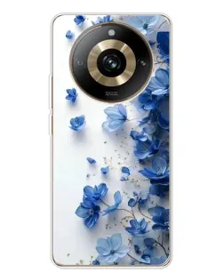 Чехол для Realme 11 Pro 5G с картинкой «Голубой цветочный каскад» Чехол для Realme 11 Pro 5G с картинкой «Голубой цветочный каскад»