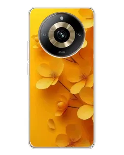 Чехол для Realme 11 Pro 5G с картинкой «Золотые лепестки» Чехол для Realme 11 Pro 5G с картинкой «Золотые лепестки»