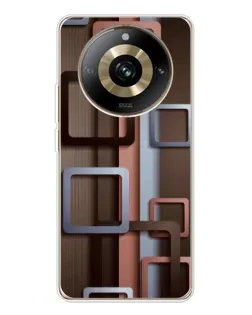 Чохол для Realme 11 Pro 5G з картинкою «Коричневі об'ємні квадрати» Чохол для Realme 11 Pro 5G з картинкою «Коричневі об'ємні квадрати»