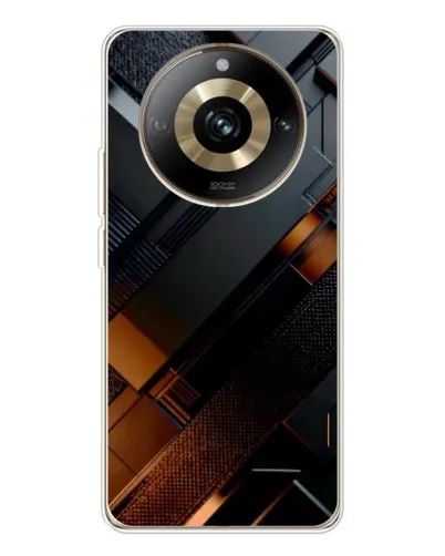 Чохол для Realme 11 Pro 5G з картинкою «Чорні геометричні блоки»