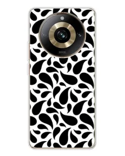 Чехол для Realme 11 Pro 5G с картинкой «Контрастные черные капли» Чехол для Realme 11 Pro 5G с картинкой «Контрастные черные капли»
