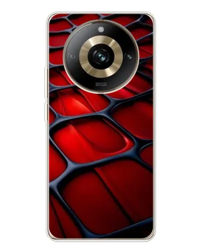 Чохол для Realme 11 Pro 5G з картинкою «Червона глянцева сітка»