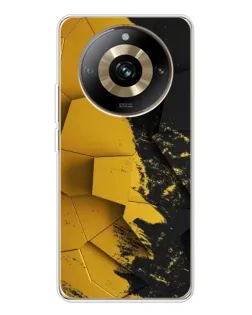 Чехол для Realme 11 Pro 5G с картинкой «Золотые осколки геометрии» Чехол для Realme 11 Pro 5G с картинкой «Золотые осколки геометрии»
