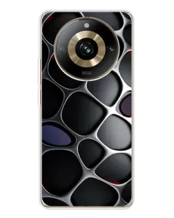 Чехол для Realme 11 Pro 5G с картинкой «Объемная темная решетка» Чехол для Realme 11 Pro 5G с картинкой «Объемная темная решетка»