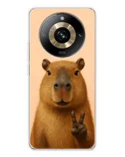 Чехол для Realme 11 Pro 5G с картинкой «Капибара виктория» Чехол для Realme 11 Pro 5G с картинкой «Капибара виктория»