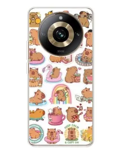 Чехол для Realme 11 Pro 5G с картинкой «Капибары набор» Чехол для Realme 11 Pro 5G с картинкой «Капибары набор»