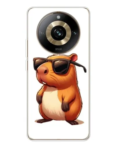 Чехол для Realme 11 Pro 5G с картинкой «Капибара в очках»