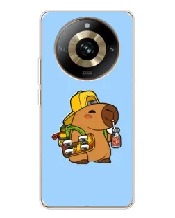 Чехол для Realme 11 Pro 5G с картинкой «Капибара на скейте» Чехол для Realme 11 Pro 5G с картинкой «Капибара на скейте»