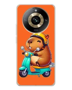 Чехол для Realme 11 Pro 5G с картинкой «Капибара на скутере» Чехол для Realme 11 Pro 5G с картинкой «Капибара на скутере»