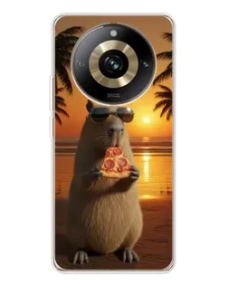 Чехол для Realme 11 Pro 5G с картинкой «Капибара с пиццей» Чехол для Realme 11 Pro 5G с картинкой «Капибара с пиццей»