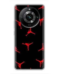 Чехол для Realme 11 Pro Plus с картинкой «Jordan Red Pattern» Чехол для Realme 11 Pro Plus с картинкой «Jordan Red Pattern»