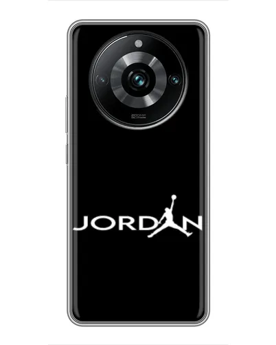 Чехол для Realme 11 Pro Plus с картинкой «Jordan White Logo» Чехол для Realme 11 Pro Plus с картинкой «Jordan White Logo»
