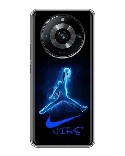Чехол для Realme 11 Pro Plus с картинкой «Jordan Neon Blue» Чехол для Realme 11 Pro Plus с картинкой «Jordan Neon Blue»