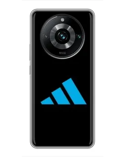 Чехол для Realme 11 Pro Plus с картинкой «Adidas Cyan Logo»