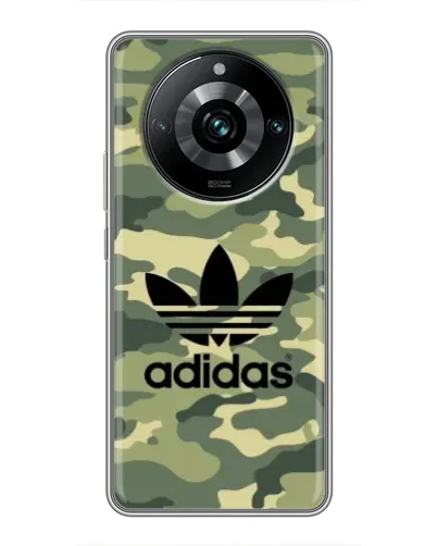 Чехол для Realme 11 Pro Plus с картинкой «Милитари стиль Adidas» Чехол для Realme 11 Pro Plus с картинкой «Милитари стиль Adidas»