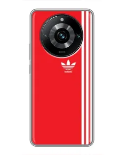 Чехол для Realme 11 Pro Plus с картинкой «Красный минимализм Adidas»