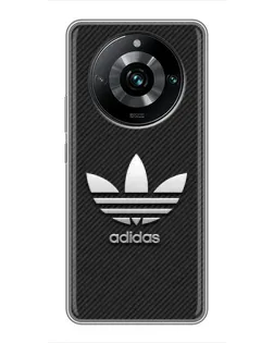 Чехол для Realme 11 Pro Plus с картинкой «Adidas Карбоновая текстура»