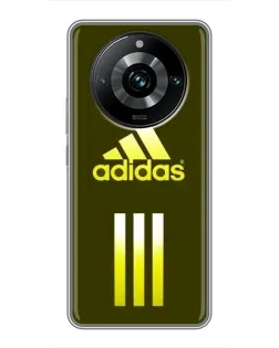 Чехол для Realme 11 Pro Plus с картинкой «Оливковый градиент Adidas»