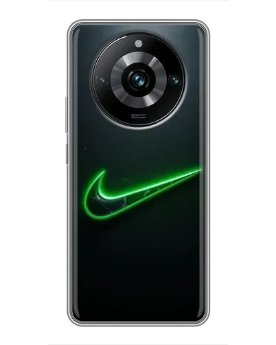 Чехол для Realme 11 Pro Plus с картинкой «Неоновый контур Nike» Чехол для Realme 11 Pro Plus с картинкой «Неоновый контур Nike»