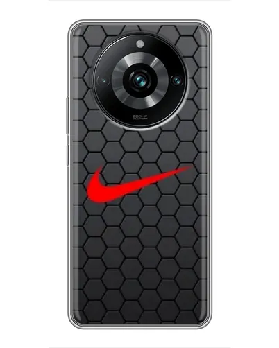 Чехол для Realme 11 Pro Plus с картинкой «Nike — карбоновая сетка» Чехол для Realme 11 Pro Plus с картинкой «Nike — карбоновая сетка»