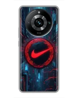Чехол для Realme 11 Pro Plus с картинкой «Техногенный стиль Nike»