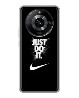 Чехол для Realme 11 Pro Plus с картинкой «Текстовый принт Nike»