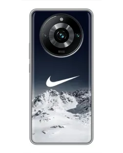 Чехол для Realme 11 Pro Plus с картинкой «Nike — зимние горы»